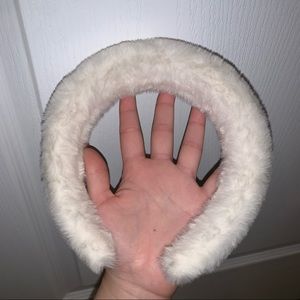 White Fur Headband